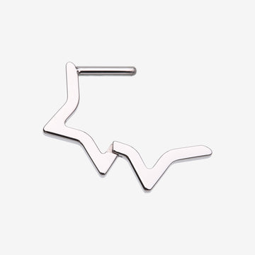 Detail View 1 of Implant Grade Titanium Basic Hollow Star Clicker Hoop Ring